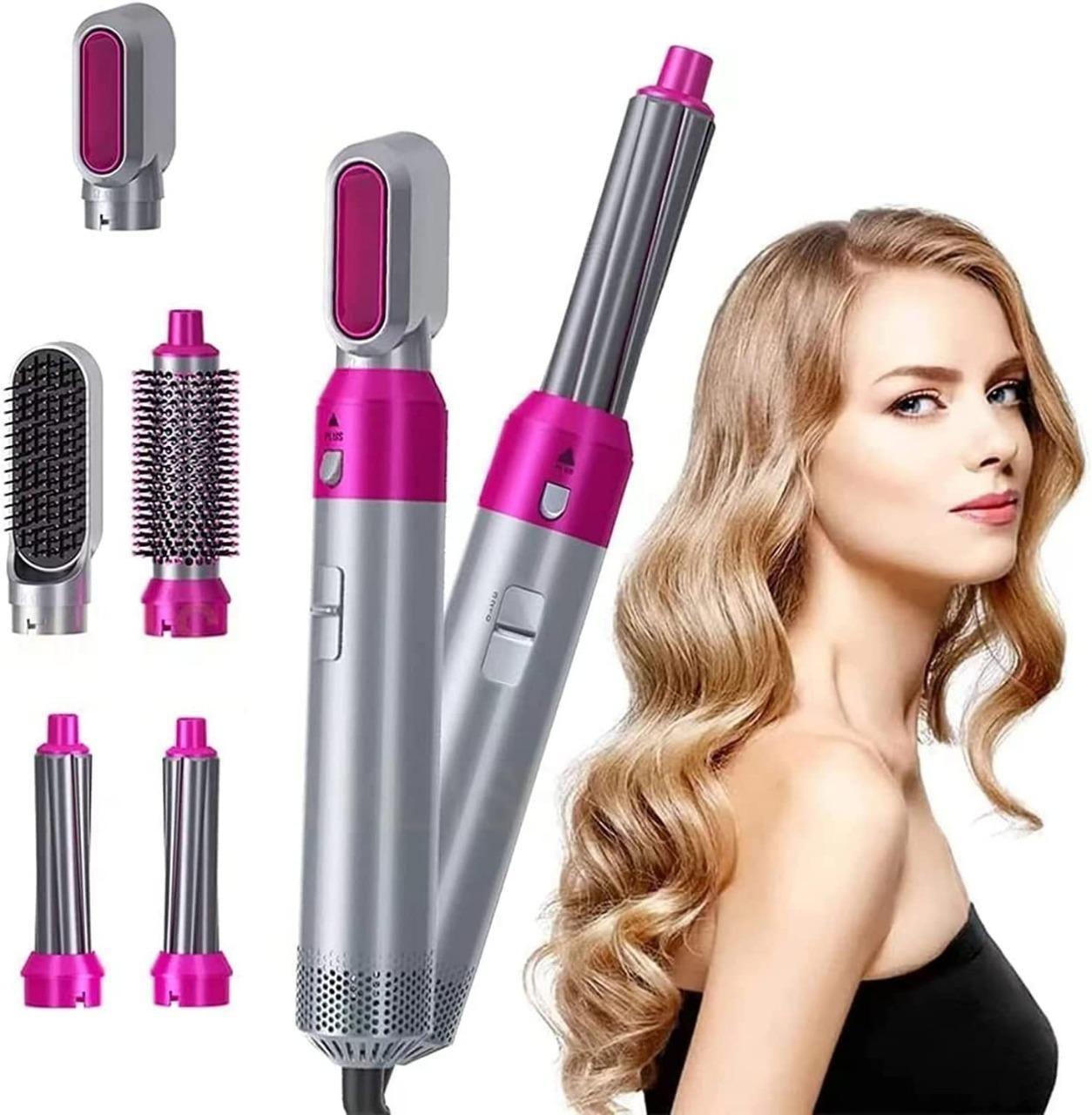 Transform Your Hair Styling Game with the 5-in-1 Hair Curler, Straightener, Dryer, and Hot Hair Comb